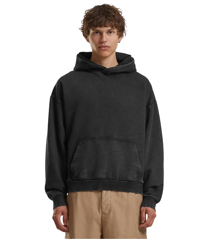 Build Your Brand Build Your Brand Vintage heavy hoodie in Black
