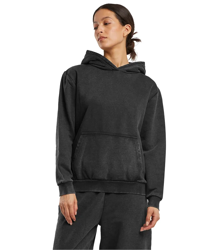 Build Your Brand Build Your Brand Womens vintage heavy hoodie in Black