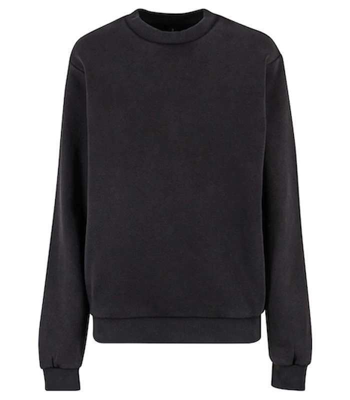 Build Your Brand Build Your Brand Womens vintage heavy crew neck in Black