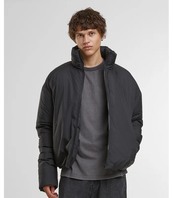 Build Your Brand Build Your Brand Oversized puffer jacket in Black