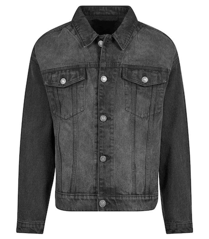 Build Your Brand Build Your Brand Heavy ounce boxy denim jacket in Black Washed