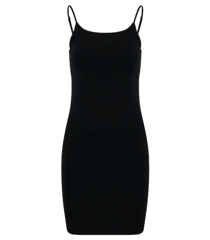 Build Your Brand Build Your Brand Womens stretch Jersey slim dress in Black