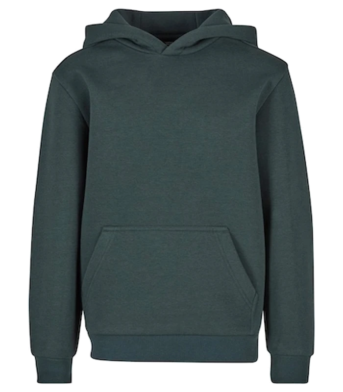 Build Your Brand Build Your Brand Kids fluffy hoodie in Bottle Green