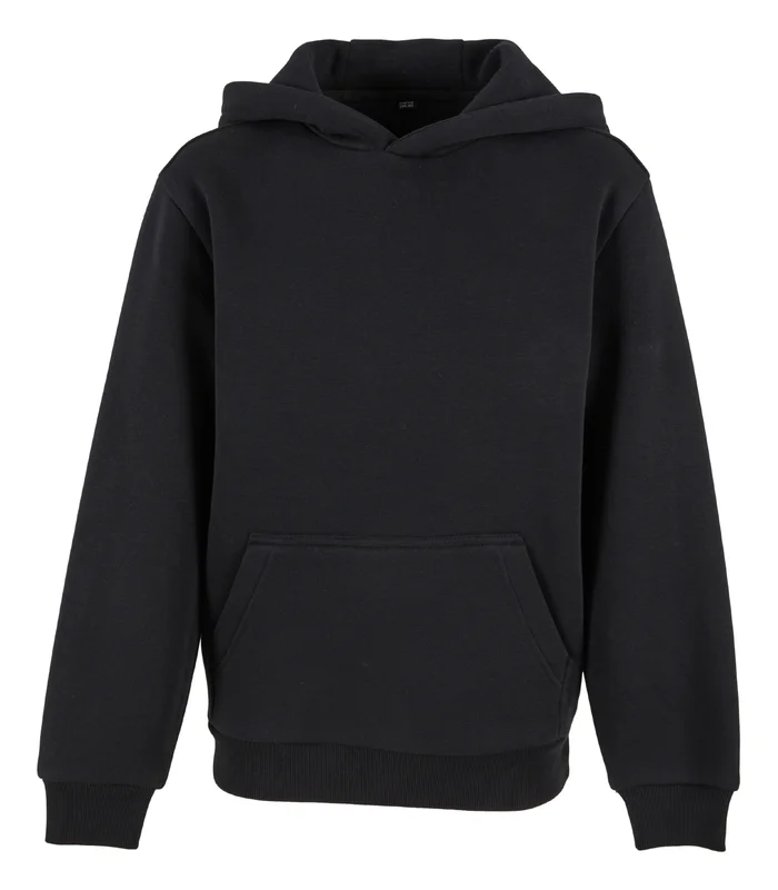 Build Your Brand Build Your Brand Kids fluffy hoodie in Black