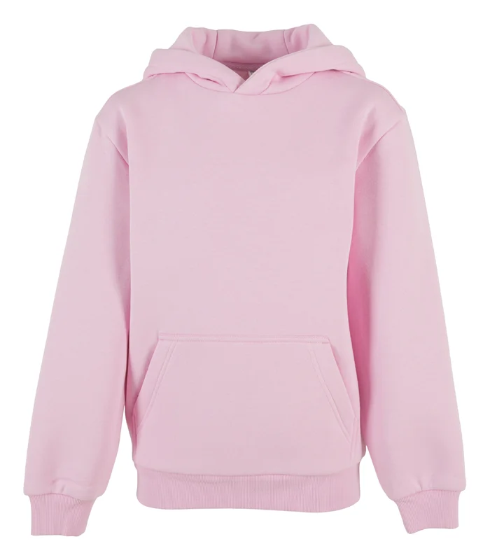 Build Your Brand Build Your Brand Kids fluffy hoodie in Soft Pink