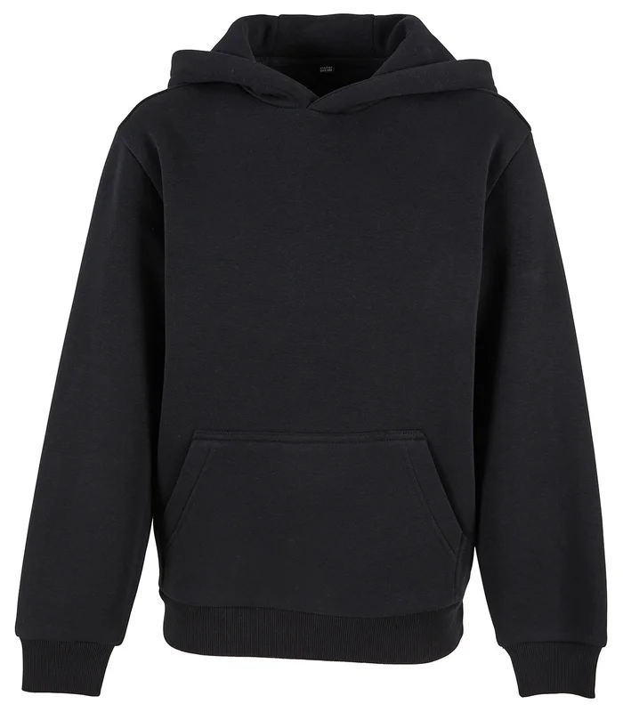 Build Your Brand Build Your Brand Kids fluffy hoodie in Black