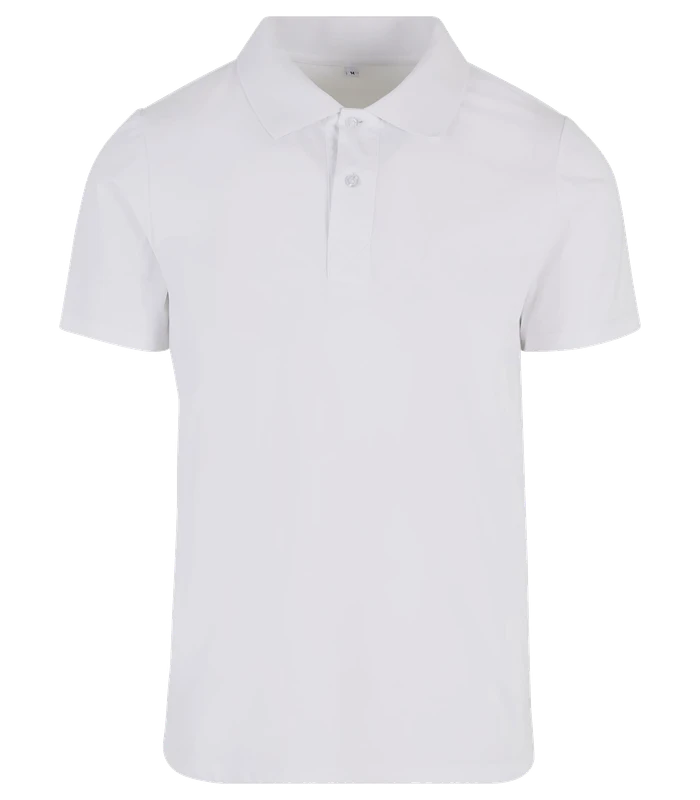 Build Your Brand Build Your Brand Sorona polo tee in White