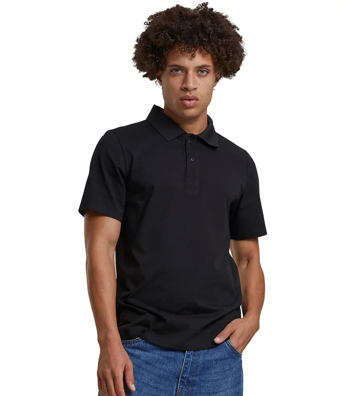 Build Your Brand Build Your Brand Sorona polo tee in Black