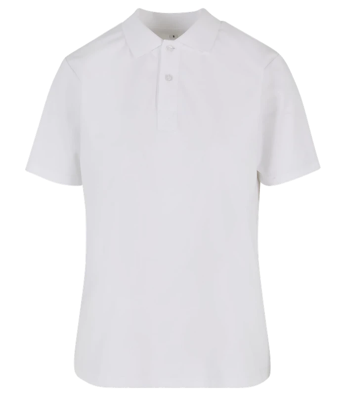 Build Your Brand Build Your Brand Womens Sorona polo tee in White