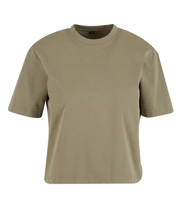 Build Your Brand Build Your Brand Womens Sorona loose-fit tee in Pale Olive