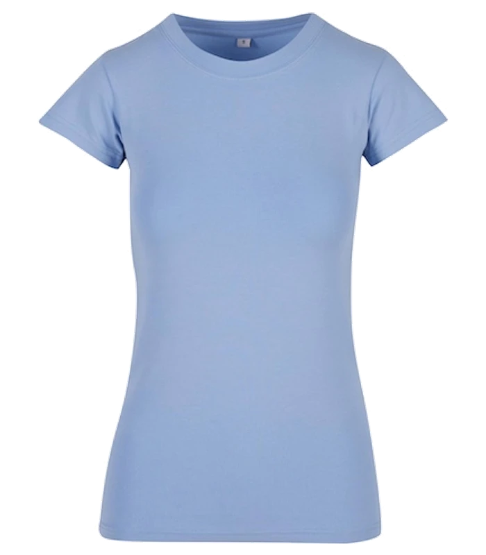 Build Your Brand Build Your Brand Womens stretch tee in Powder Blue