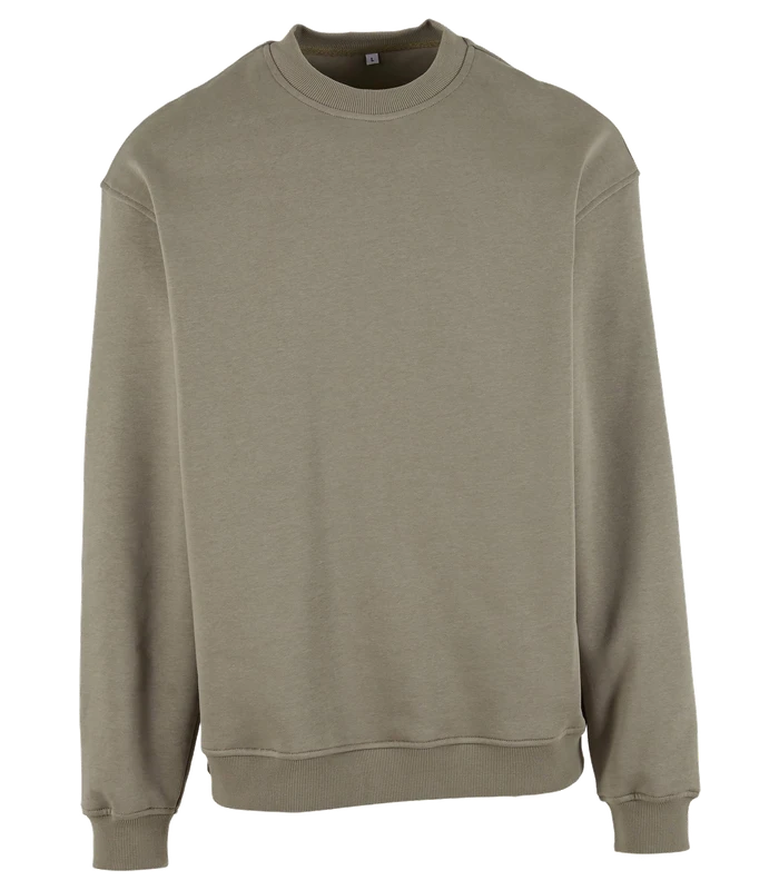 Build Your Brand Build Your Brand Loose-fit sweatshirt in Pale Olive