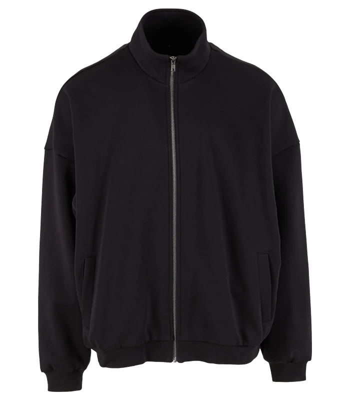 Build Your Brand Build Your Brand Oversized zip jacket in Black