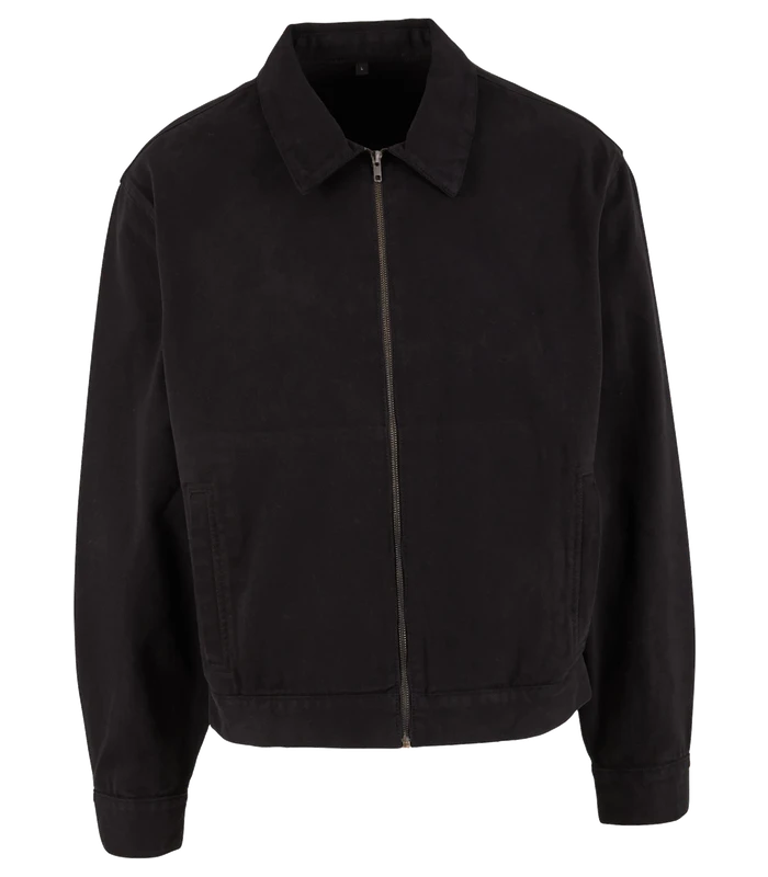 Build Your Brand Build Your Brand Basic workwear jacket in Black