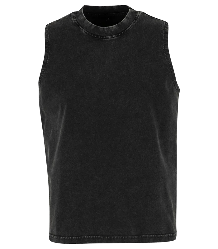 Build Your Brand Build Your Brand Womens vintage washed sleeveless tee in Black