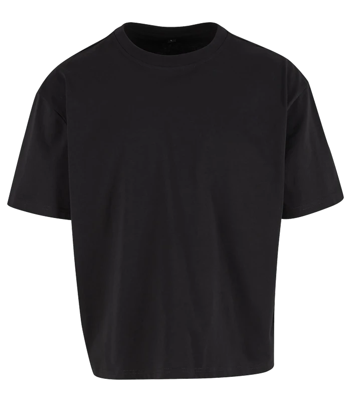 Build Your Brand Build Your Brand Cropped oversize tee in Black