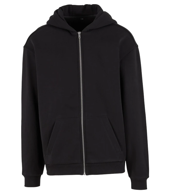 Build Your Brand Build Your Brand Loose-fit zip hoodie in Black