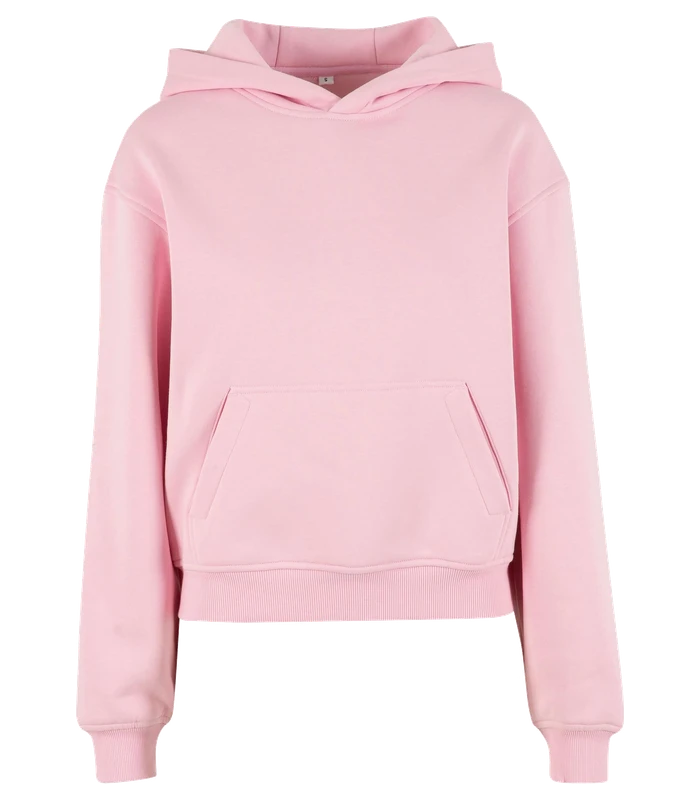 Build Your Brand Build Your Brand Womens loose-fit hoodie in Soft Pink