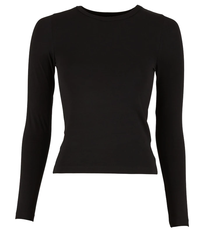 Build Your Brand Build Your Brand Womens ultra slim long sleeve in Black