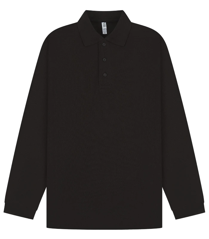 Casual Classics Casual Classic Ringspun 190 Regular L/S Polo in Black