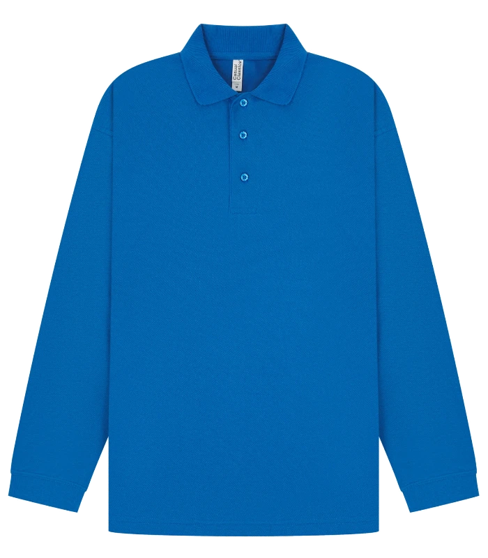 Casual Classics Casual Classic Ringspun 190 Regular L/S Polo in Royal
