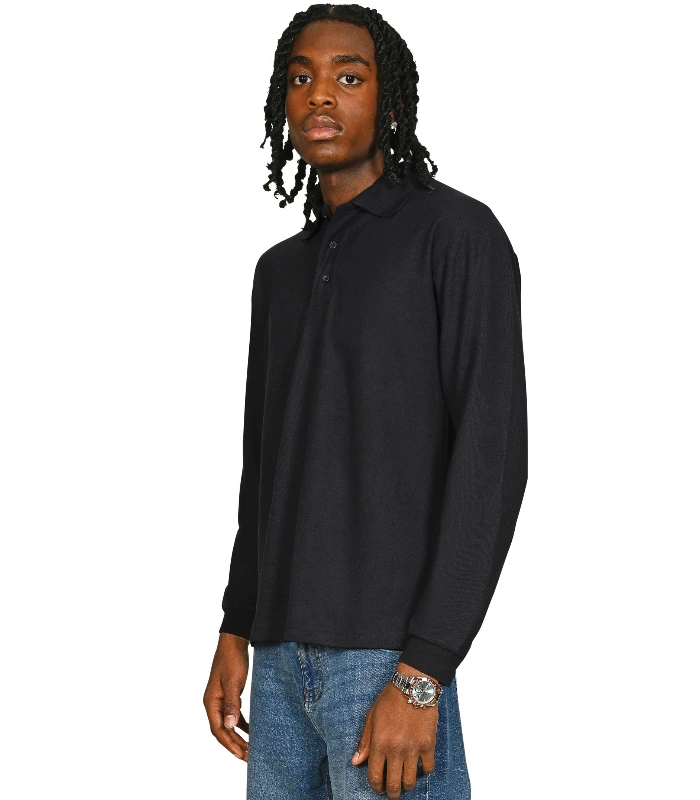 Casual Classics Casual Classic Ringspun 190 Regular L/S Polo in Dk Heather