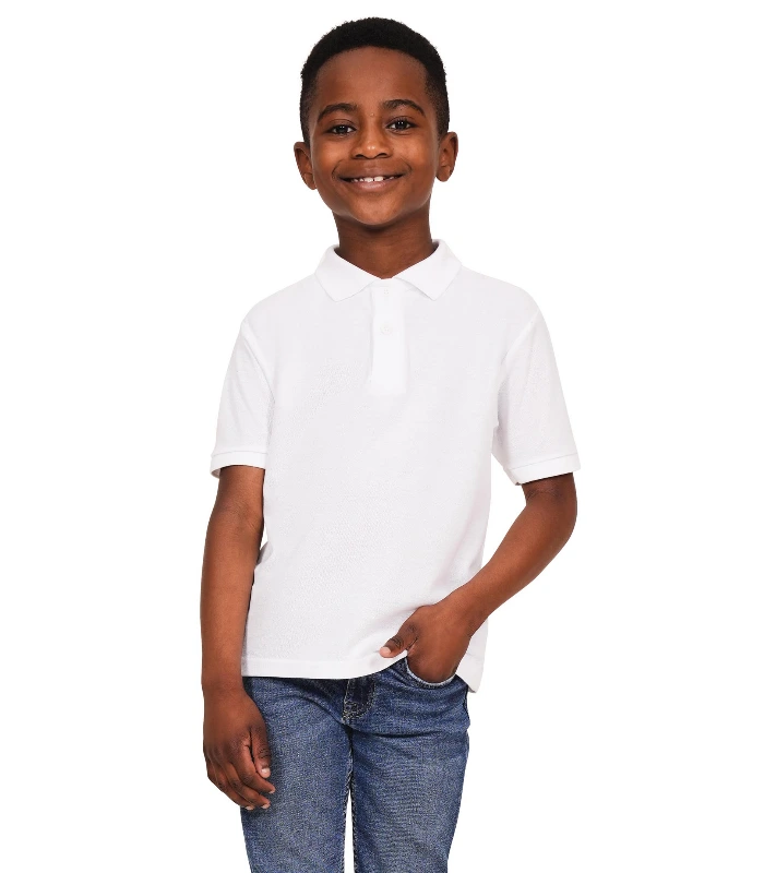 Casual Classics Casual Classic Ringspun 190 Regular Polo Kids in White
