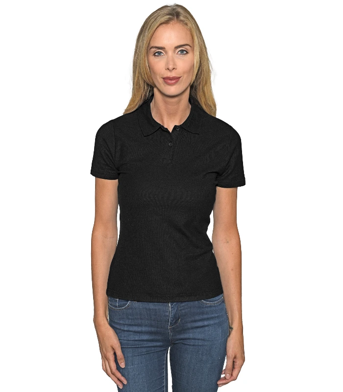 Casual Classics Casual Classic Ringspun 190 Regular Polo Ladies in Black