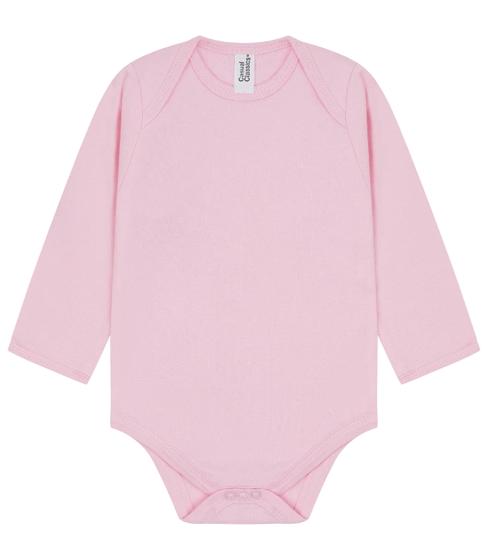 Casual Classics Casual Combed Interlock 180 L/S Body Suit Baby in Light Pink