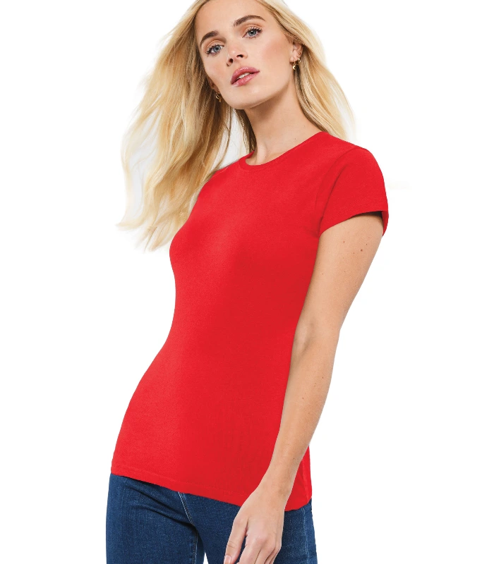 Casual Classics Casual Classic Ringspun 150 Regular Tee Ladies in Red