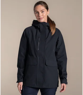 Craghoppers Craghoppers Expert Ladies Kiwi Pro Stretch Long Jacket in Black