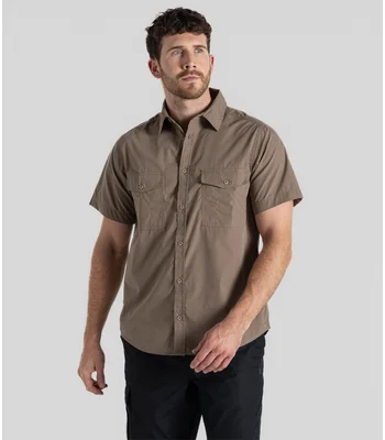 Craghoppers Craghoppers Expert Kiwi Short Sleeve Shirt in Pebble