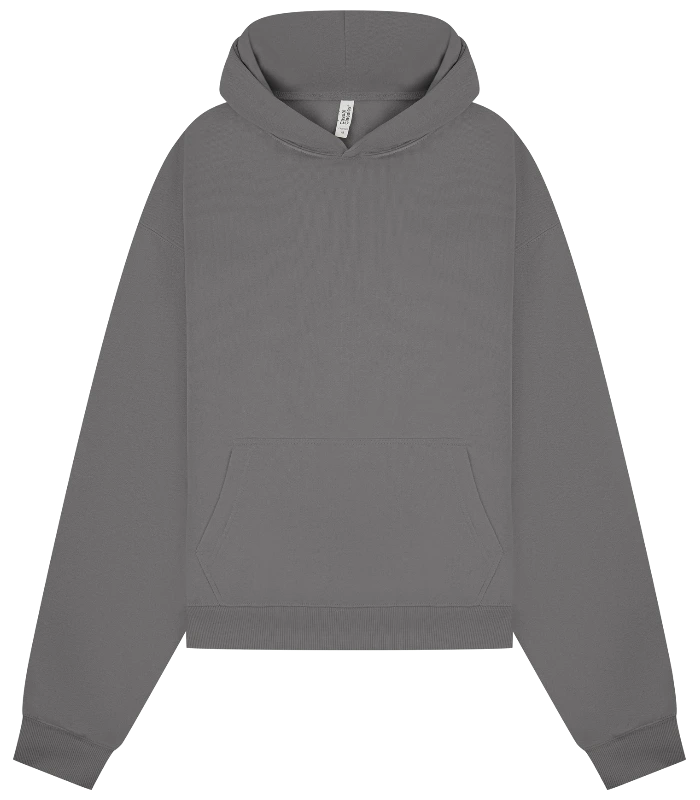 Casual Classics Casual Core Combed 280 Boxy Oversize Hood in Charcoal