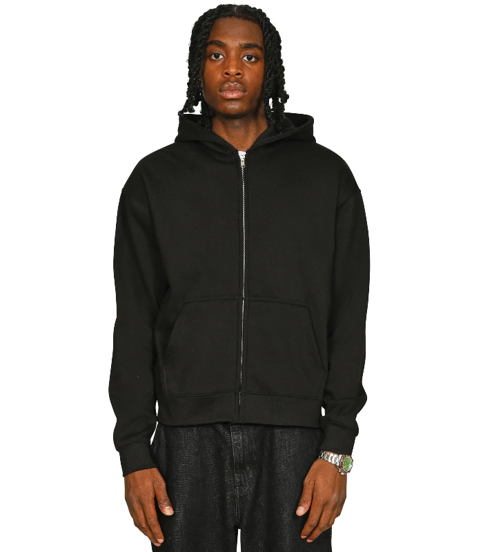 Casual Classics Casual Premium Combed 330 Boxy Oversize Zip Hood in Ash Grey