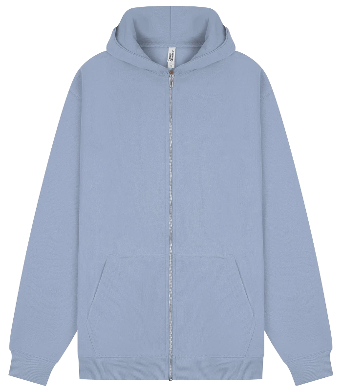 Casual Classics Casual Core Combed 280 Regular Zip Hood in Pastel Blue