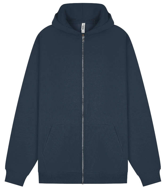 Casual Classics Casual Core Combed 280 Regular Zip Hood in Petrol Blue