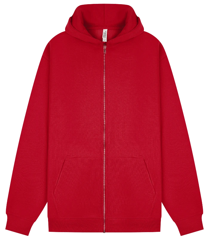 Casual Classics Casual Core Combed 280 Regular Zip Hood in Red