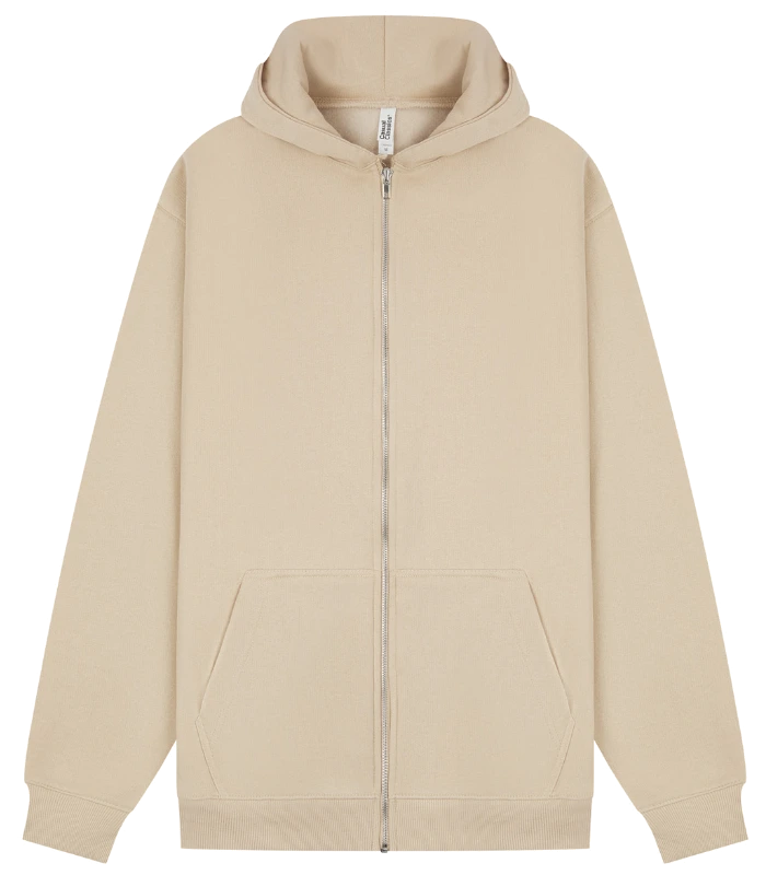 Casual Classics Casual Core Combed 280 Regular Zip Hood in Sand