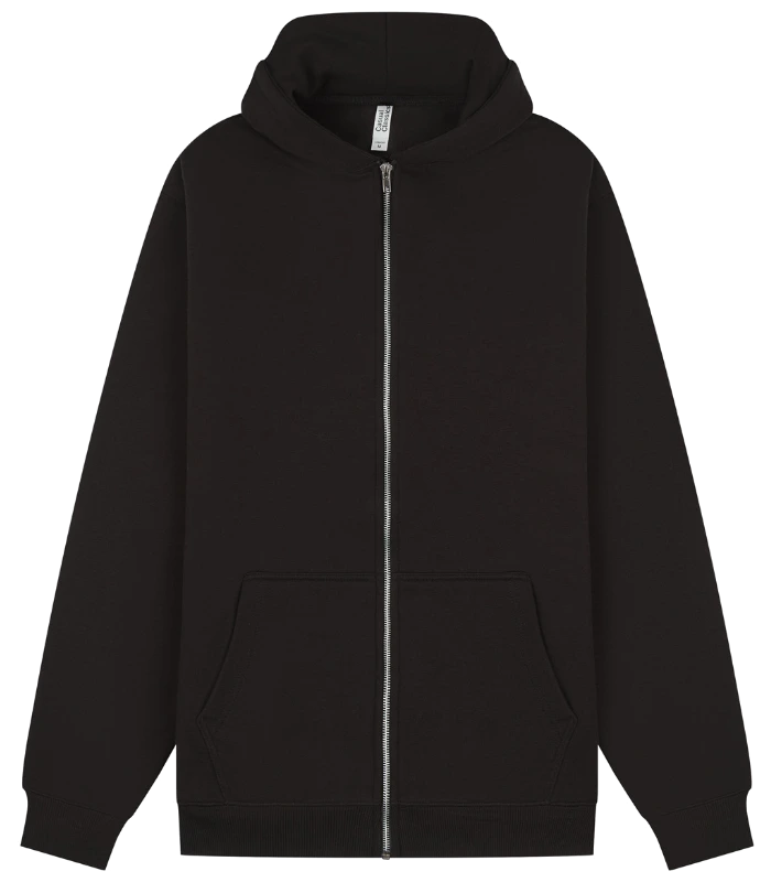 Casual Classics Casual Core Combed 280 Regular Zip Hood Tall in Black