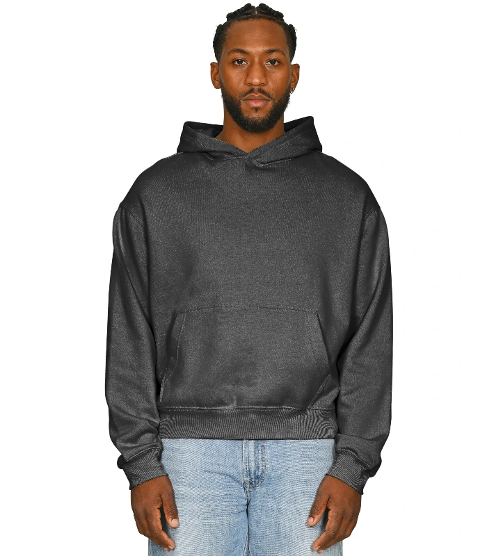 Casual Classics Casual Premium Combed 330 Acid Boxy Oversize Hood in Acid Black