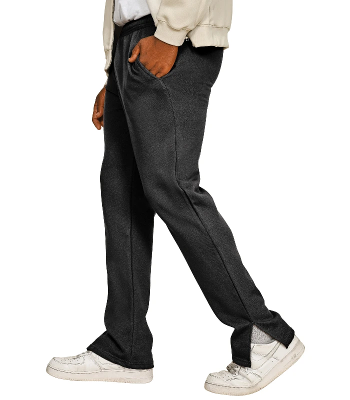 Casual Classics Casual Premium Combed 330 Acid Regular Split Hem Jogpant in Acid Black