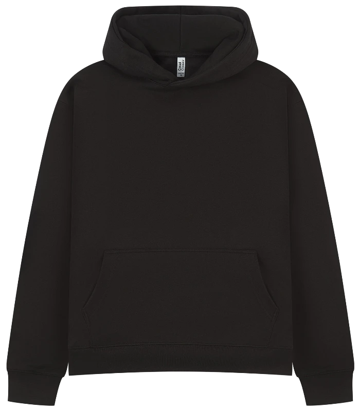 Casual Classics Casual Premium Combed 450 Boxy Oversize Hood in Black