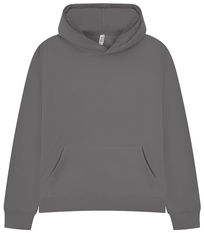 Casual Classics Casual Premium Combed 450 Boxy Oversize Hood in Charcoal