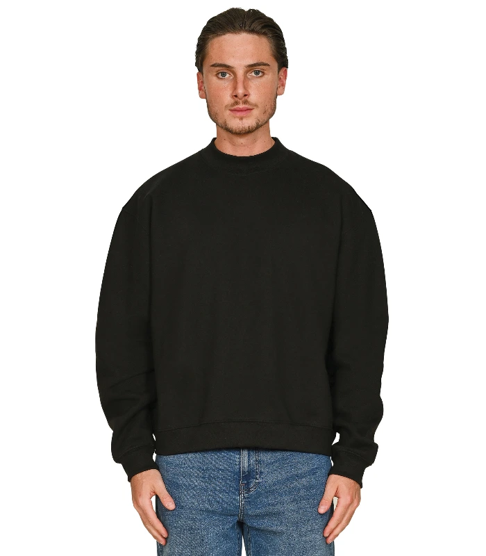 Casual Classics Casual Premium Combed 450 Boxy Oversize Extended Neck Sweat in Stone