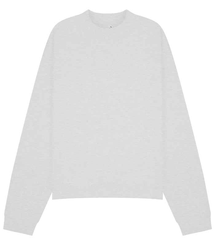 Casual Classics Casual Core Combed 280 Boxy Oversize Extended Neck Sweat in Ash Grey