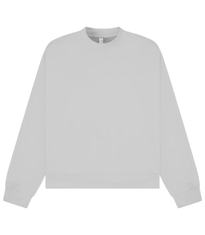 Casual Classics Casual Premium Combed 330 Boxy Oversize Extended Neck Sweat in Lunar Grey