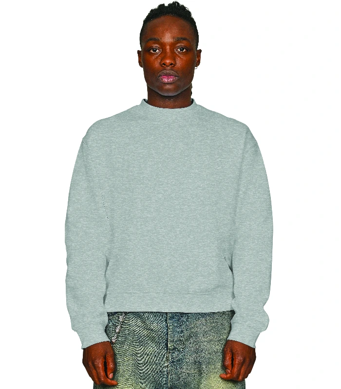 Casual Classics Casual Premium Combed 330 Boxy Oversize Extended Neck Sweat in Lunar Grey