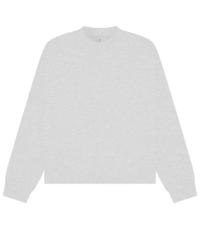 Casual Classics Casual Premium Combed 330 Boxy Oversize Extended Neck Sweat Tall in Ash Grey