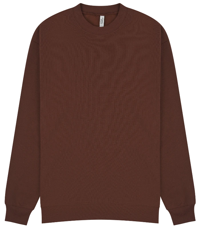 Casual Classics Casual Core Combed 280 Oversize Extended Neck Sweat in Chocolate