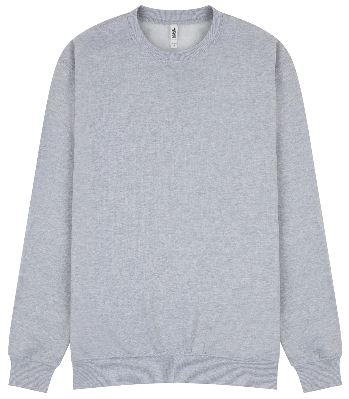 Casual Classics Casual Core Combed 280 Oversize Extended Neck Sweat in Heather Grey